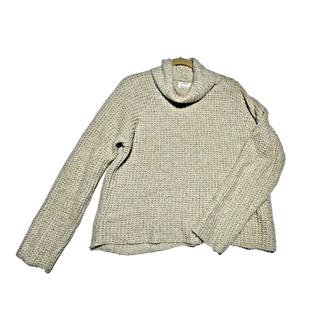 Thread And Supply Women’s Sweater Size M Super Soft Boxy Waffle Weave Beige